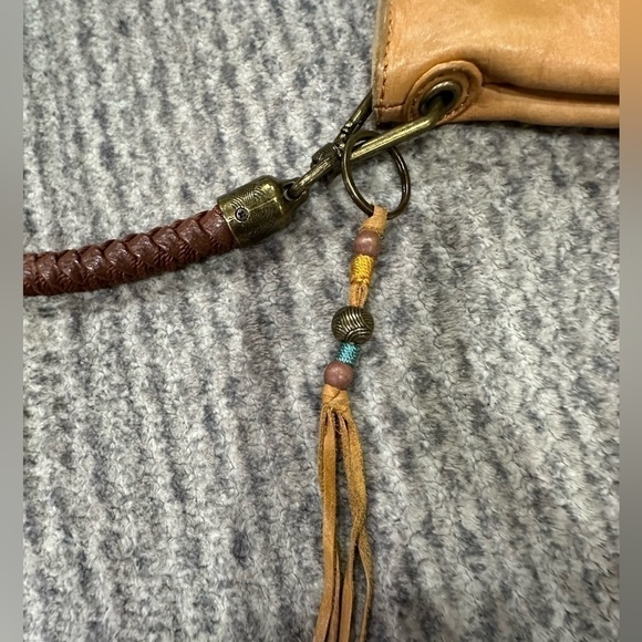 THE SAK Camel Leather Bag with Brown Leather Braided Handle! - Picture 8 of 14